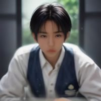 内容编辑刘梓桐的工作照，戴眼镜的年轻男性正在双屏电脑前认真核查内容来源，桌面整洁，旁边放着手写的审核清单，展现出细致严谨的工作风格